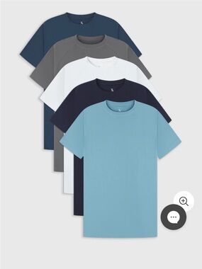 NEW Mens Tailored Athlete Athletic Fit Arctic Short Sleeve Crewneck 5 Pack Shirt